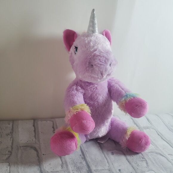 Soft Cuddly Purple Unicorn Plush - Picture 2 of 4